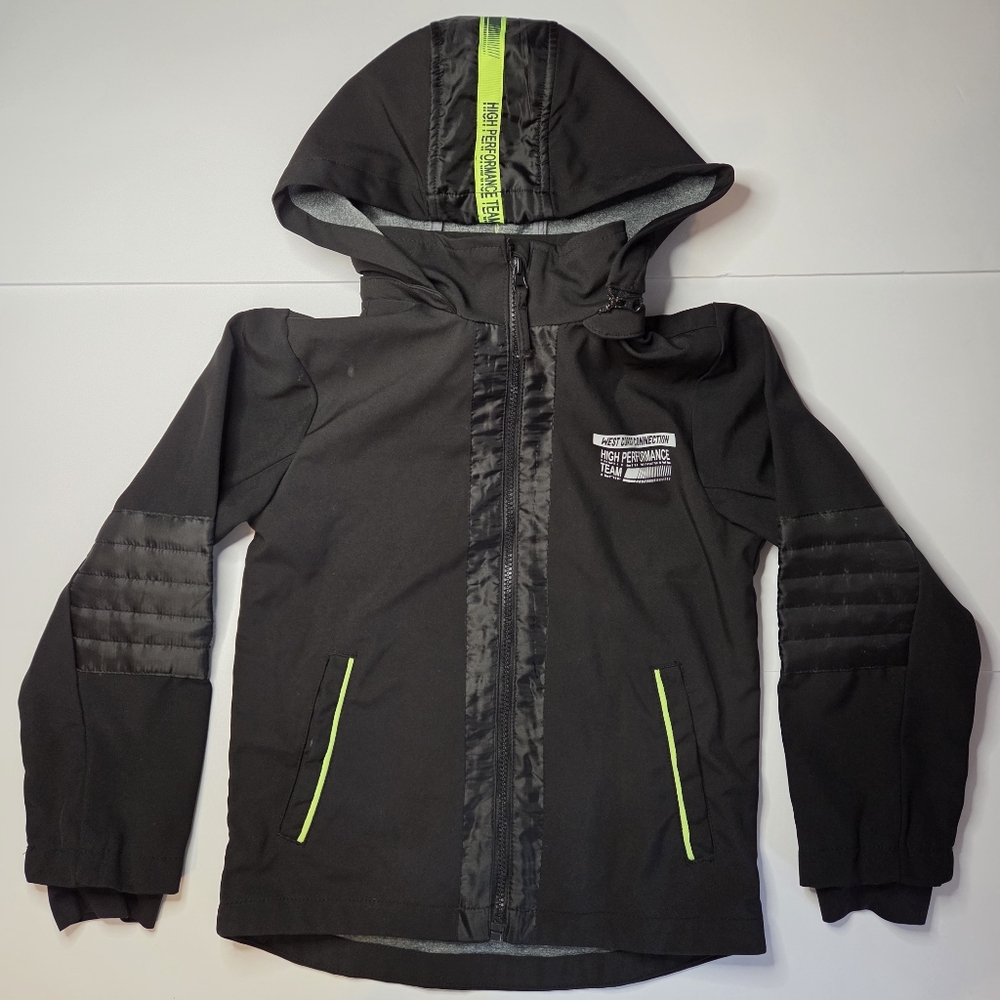 💥💥West Coast Connection Kids Jacket Black With Reflective Neon 16in P2P Small